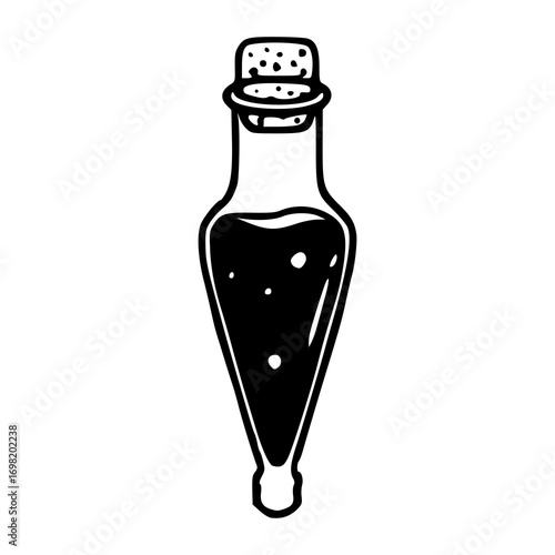 witch potion bottle with cork stopper