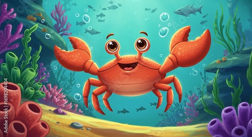 Coral Kingdom's Cheerful Guest