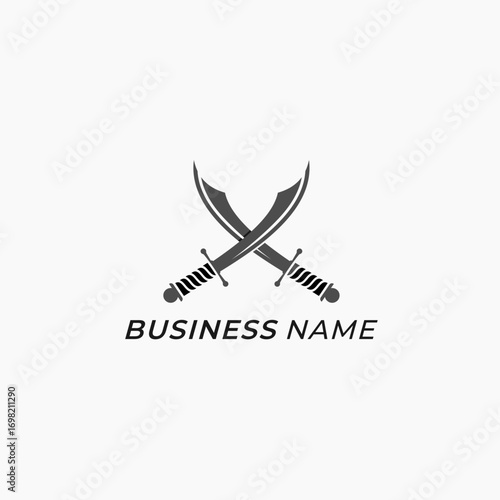 design logo creative swords cross