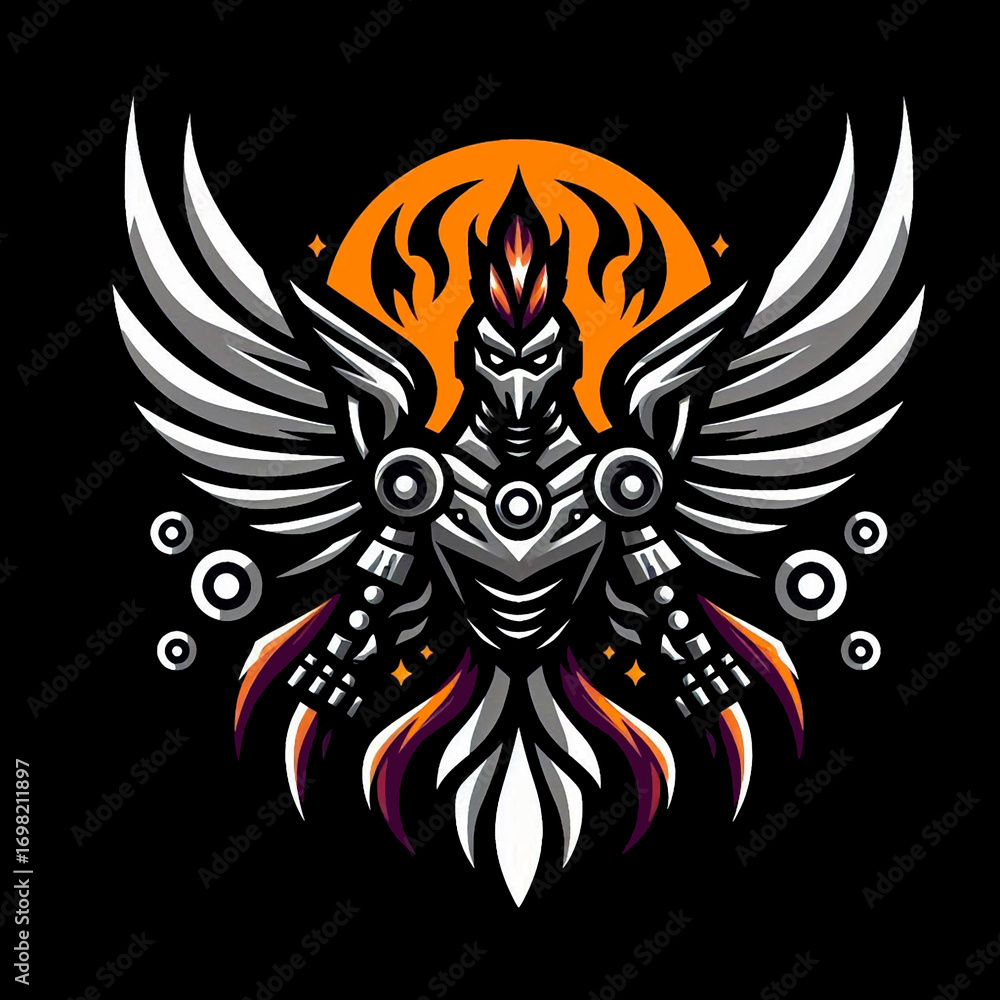 Fototapeta premium tattoo of the phoenix