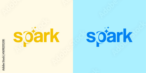 Spark logo variations design unique	