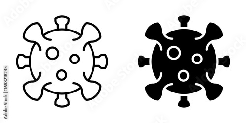  viral vectors icon white on background