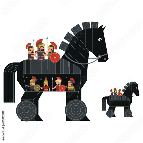 Trojan Horse Siege Warfare Ancient Greek Mythology.
