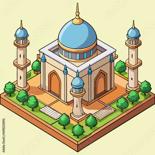 vector illustration of mosque