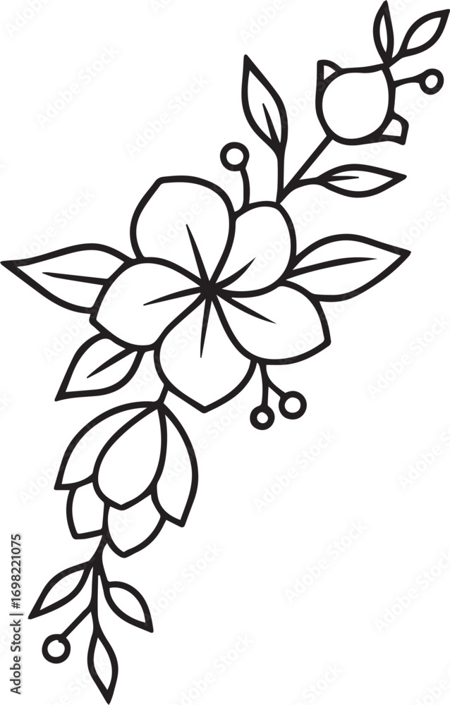 Obraz premium Silhouette of Echoes in Bloom