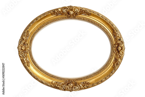 Ornate gold oval frame