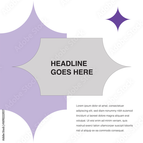 star shape social media template eps
