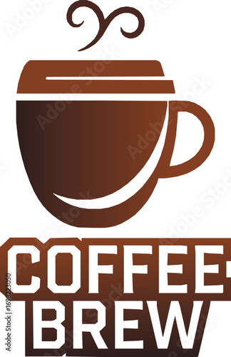coffee logo, A cozy cafe scene with a hot cup of coffee, a heart-shaped design, and a steaming mug of tea