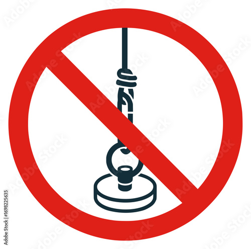 magnet fishing not allowed warning sign