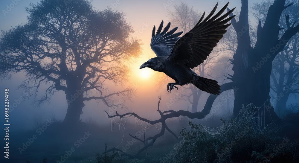 Fototapeta premium eagle in the fog