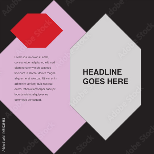 diamond shape social media template