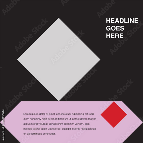 diamond shape social media template