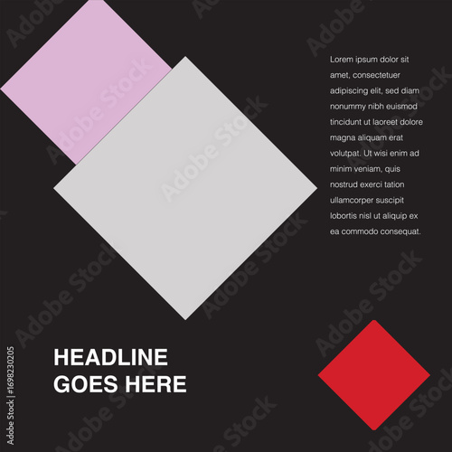 diamond shape social media template