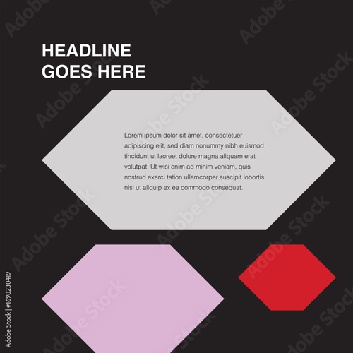 diamond shape social media template eps