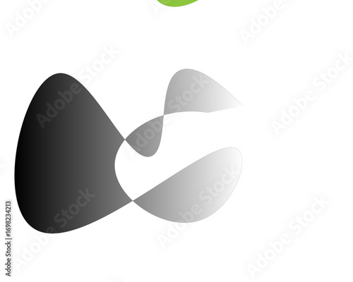 Modern abstract logo design with flowing shapes, perfect for innovative brands and creative businesses seeking a dynamic and memorable visual identity, originally a scalable vector graphic