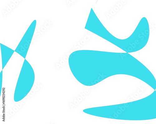 Dynamic abstract shapes flow with cool blue gradients creating a modern, clean aesthetic perfect for digital design and branding projects