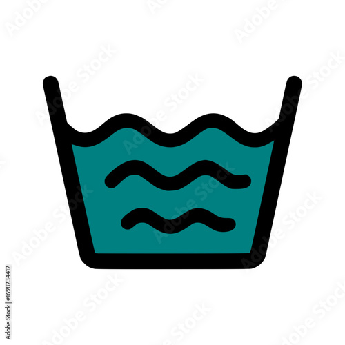 Teal water waves in a basin, perfect for cleaning product ads or water conservation campaigns