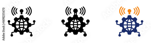 Autonomous Systems Icon Collection Glyph & Mixed Style 