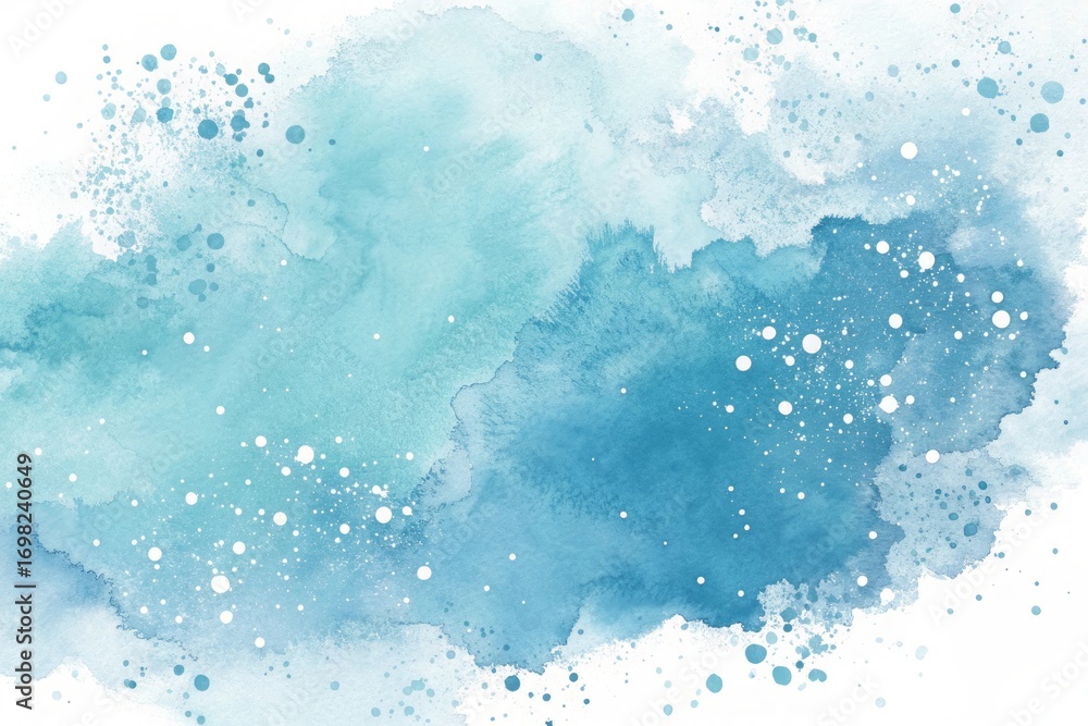 Obraz premium Light blue watercolor abstract splash paint