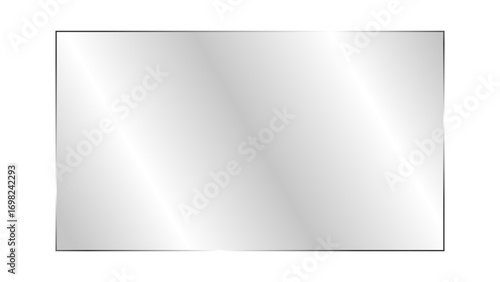 Transparent shiny glass plate. Clear glass showcase on a transparent background. Realistic laptop or TV screen glare or reflection. Vector illustration.