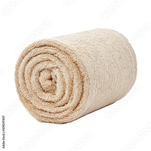 Soft and Plush Beige Towel, Ideal for Home Use, Spa Treatments, and Bathing, Offering Luxurious Comfort and Absorbency for Daily Care