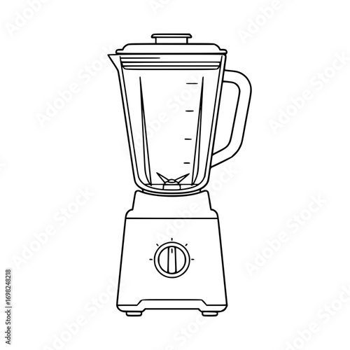 Kitchen Blender Appliance Outline Illustration
