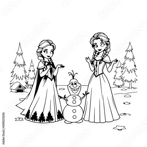 bride sister fashion style vector desgine
