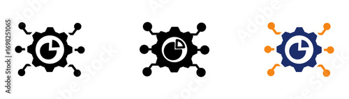 Technology Sector Icon Collection Glyph & Mixed Style 