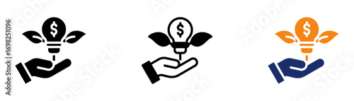 Investment In Innovation Icon Collection Glyph & Mixed Style 