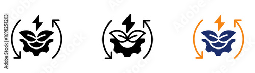 Renewable Energy Tech Icon Collection Glyph & Mixed Style 