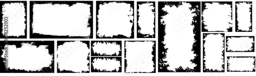 Grunge Square Frame collection. vector set
