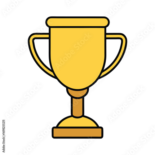 Golden Trophy Cup Award Sports Achievement Symbol