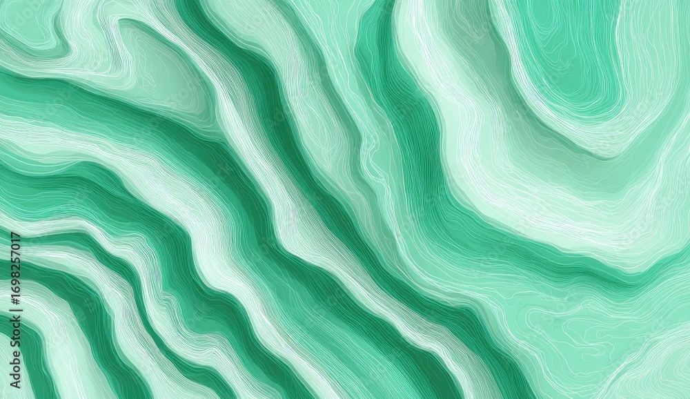 Obraz premium Abstract teal and white marbled pattern