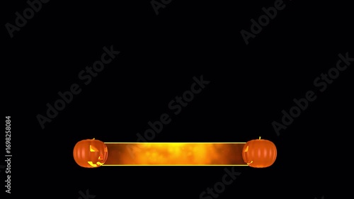 Halloween 4k Lowerthird strip / Banner with alpha channel