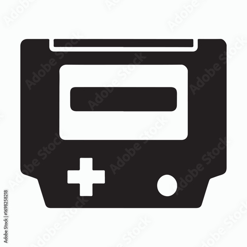 Old school game cartridge solid graphic
