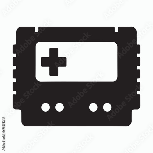 Vintage game cartridge entertainment solid design