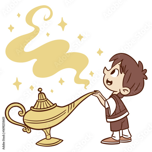 little girl with a gift