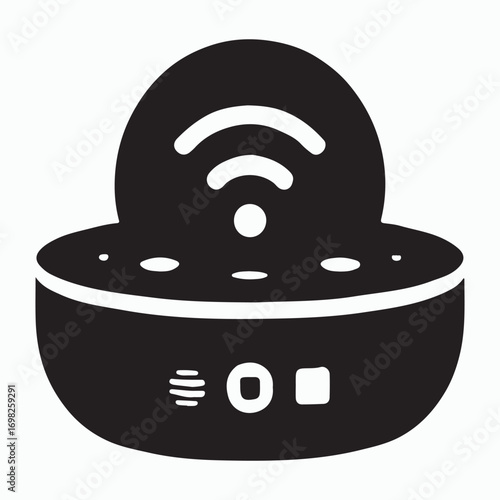 Modern smart speaker hub solid graphic