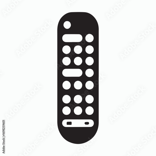 Smart TV remote control solid icon
