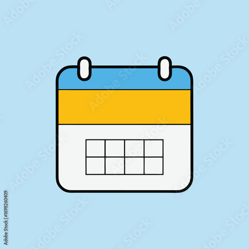 Simple Calendar Icon Vector Illustration