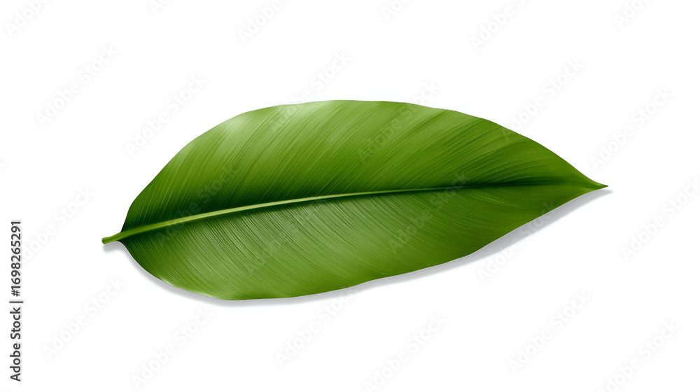 Fototapeta premium green leaf on white background