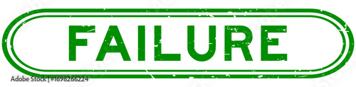 Grunge green failure word rubber seal stamp on white background