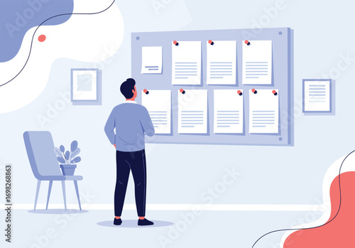 Employee reviews task board for project management and team collaboration