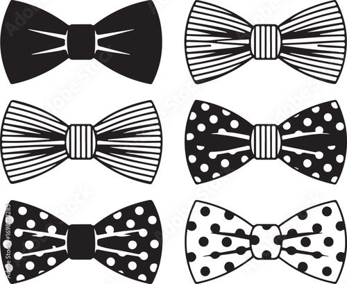 Stylish Bow Tie Set Formal Neckwear Collection for Men's Attire and Special Occasions