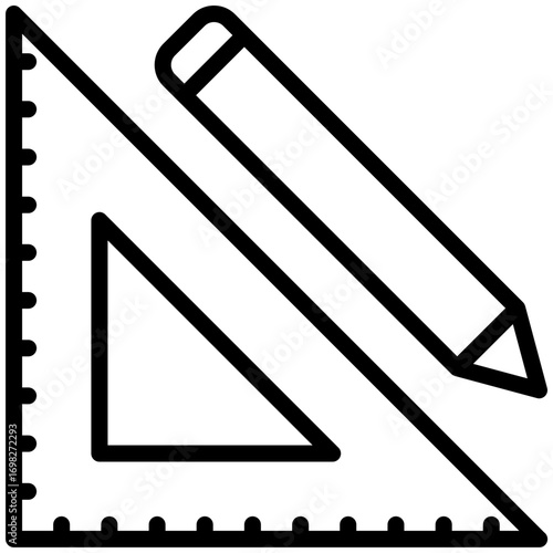 ruler icon isolated on white background. vector illustration icon for construction tools
