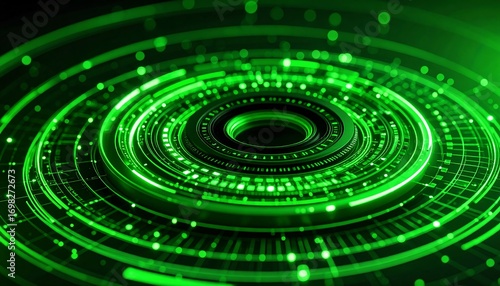 Abstract green circular graphic design