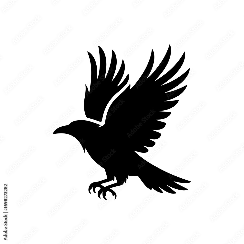 Fototapeta premium Soaring Falcon Silhouette Powerful Symbol of Freedom and Vision