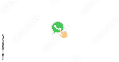 Animated whatsapp icon representing whatsapp concept for digital and creative use