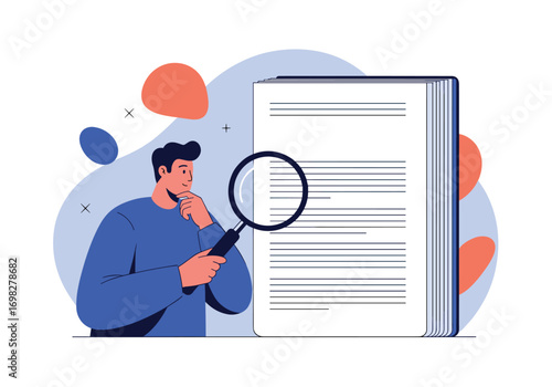 Discovering insights through careful examination of detailed information and textual content