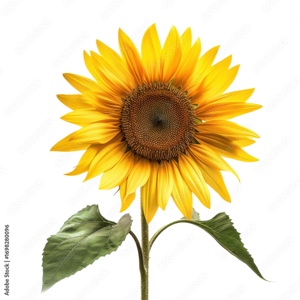 Obraz premium Sunflower blooms brightly under natural light in a simple setting showcasing vibrant colors and intricate details